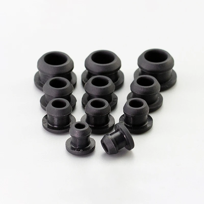 1/5/10/20Pcs Black Silicone Rubber Snap-on Hole Plug Blanking End Caps Seal Stopper 2.5 3 3.5 4 4.5 5 5.5 6 6.5 7 7.5 8 to 12mm