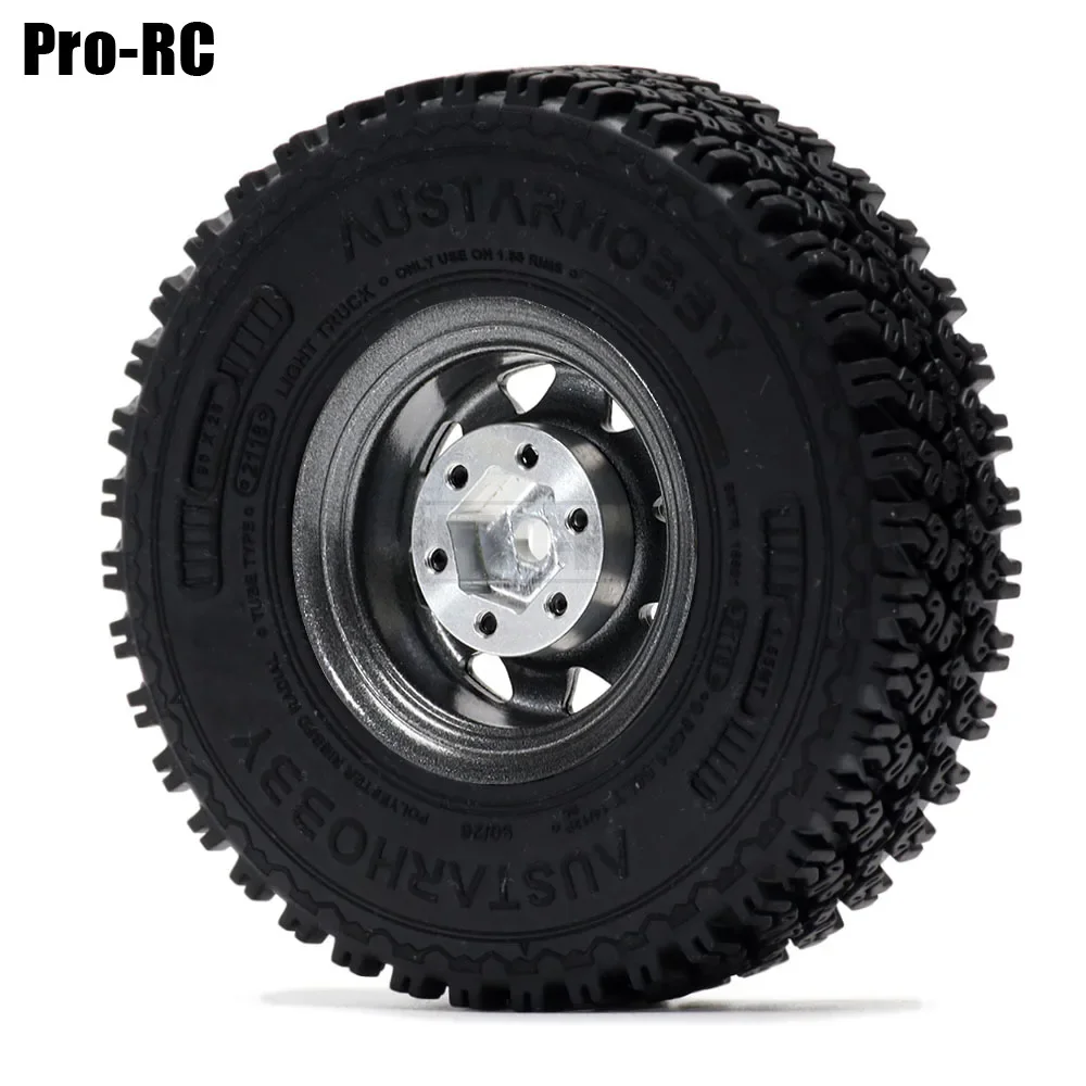 Opona gumowa 1,55 cala i metalowa piasta Beadlock do samochodu RC Crawler D90 TF2 Axial YETI AXI90069 Tamiya CC01 LC70 MST JIMNY