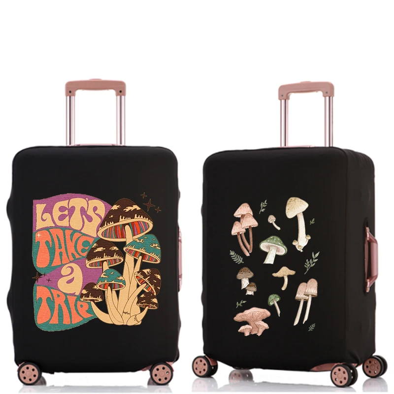 For 18-32 Inch Mushroom Print Luggage Cover Thicker Protective Cover Removeable Luggage Cover Anti-scratch Protective Cover