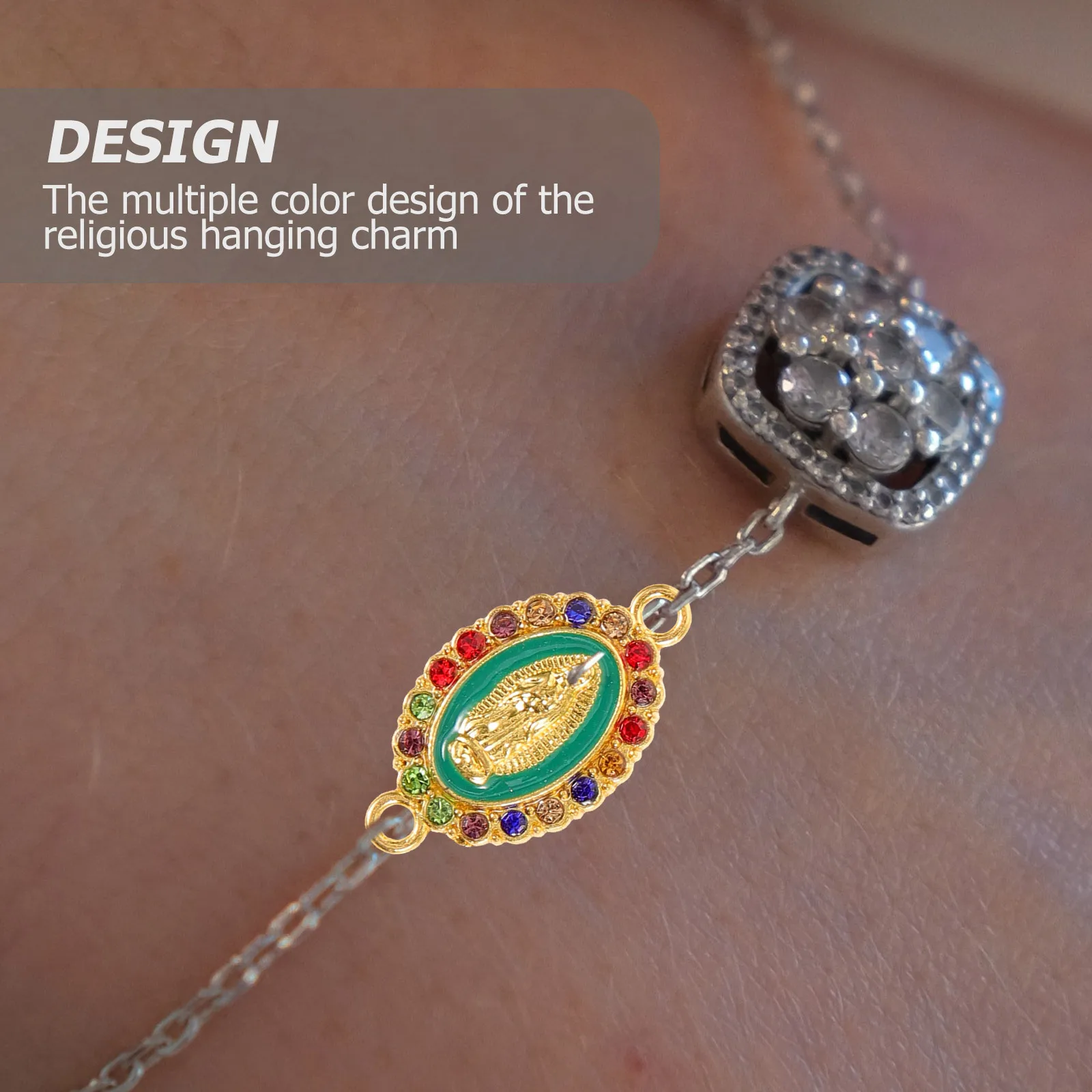 

24Pcs Mary Pendant Jewelry DIY Colorful Alloy Charms for Necklace Bracelet Earrings Making Handcraft Connection Charm