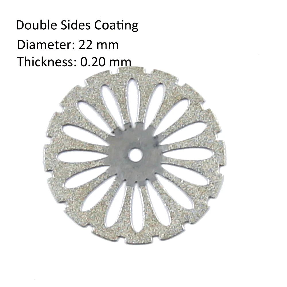 

5PCS Im22D20 Straight Toothing Spindle Diamond Cutting WheeL Technician Diamond Disc Dentist Cutting Disc Dental Lab Tool