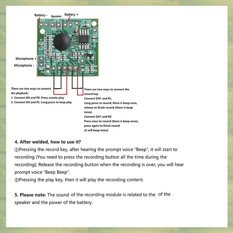 N15R-10PCS 30S Seconds Voice Playback Board Electronic Greeting Card Recorder Sound Module Chip Music Talking Recordable