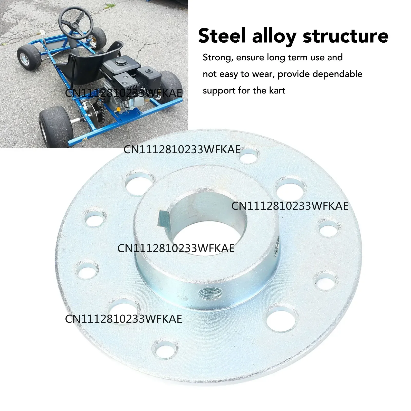 1 Inch Go Kart Bore Rear Sprocket Brake Hub Adapter with 1/4 Inch Keyway for Predator 212cc 196cc 6.5hp Go Kart Dune Buggies