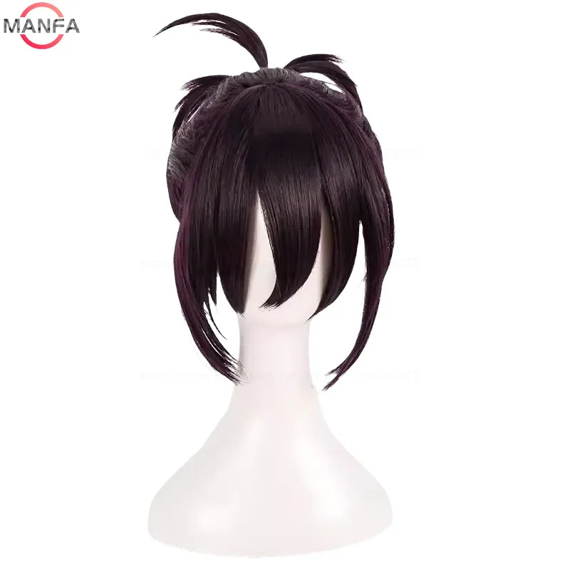 Perruque Courte Tressée Violet Foncé Anime Noragami Yato, Bonnet de Perruque, Costume Cosplay, Degré de Chaleur