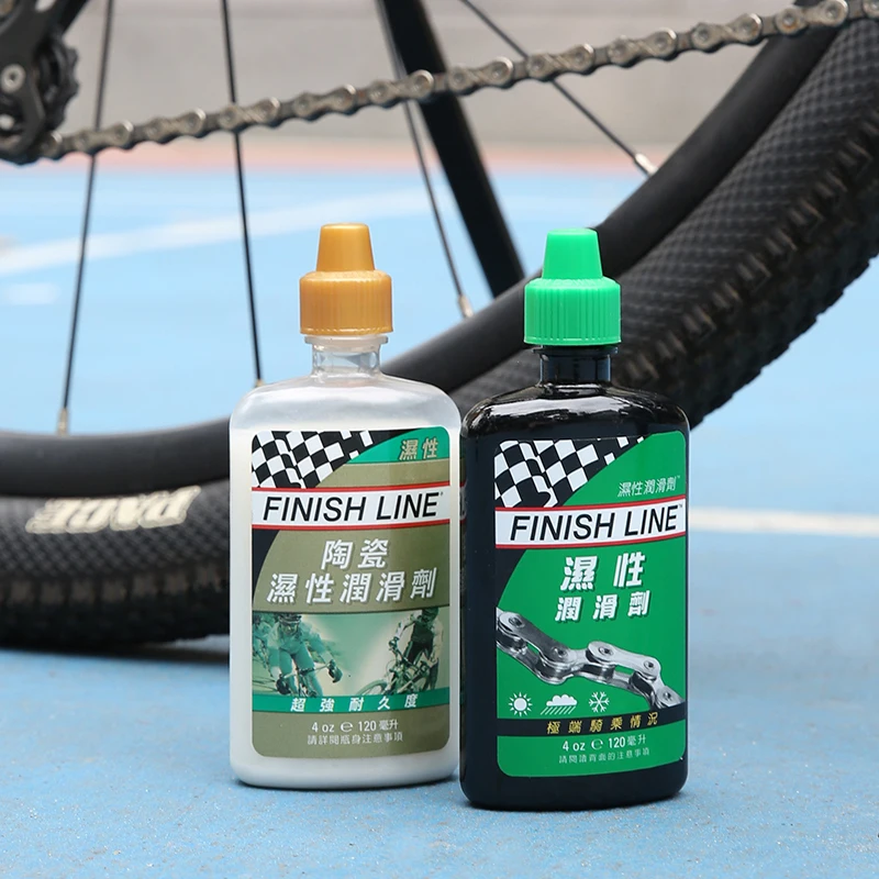 FinishLine Bike Chain Lubricant Ceramic Wax Lubricant Wet Lubricant Chain Fork Flywheel Gear 60/120ml 1Pce MTB Road Chain Lube