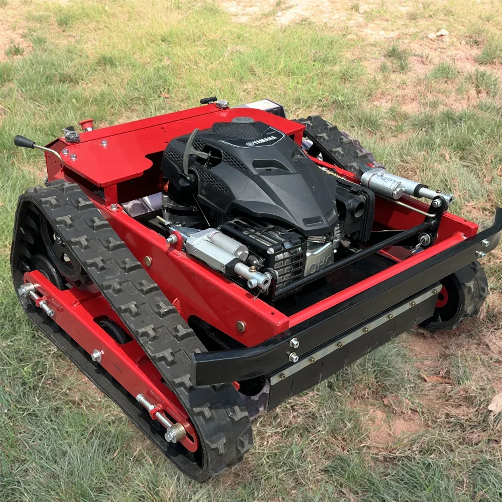 All Terrain Remote Control Four-Wheel Self Generating Weeding Machine Tracked Lawn Mower Grass Crusher