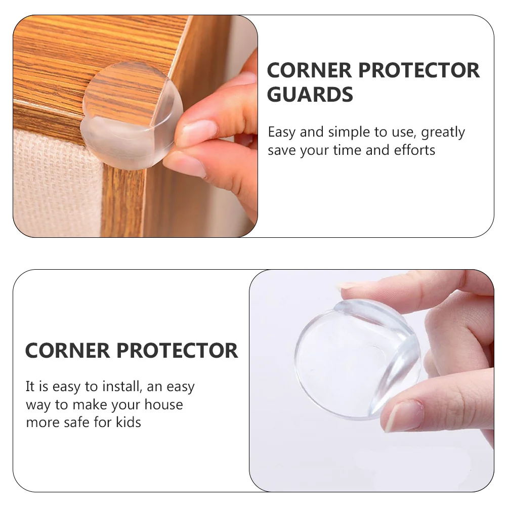 

10 шт., прозрачные угловые протекторы, высокопрочные клейкие защитные ограждения для краев мебели, детские чехлы для столов и столов