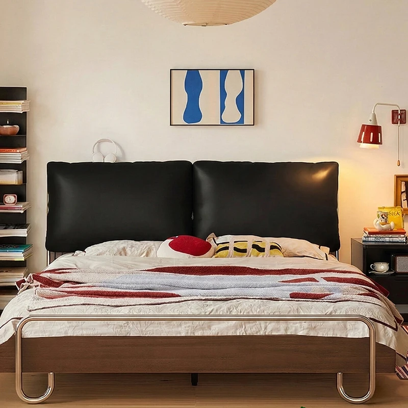Luxury Modern Massage Bed Leather Platform Simple Sleeping Design Wooden Massage Bed Bedroom Double Muebles Unique Furniture