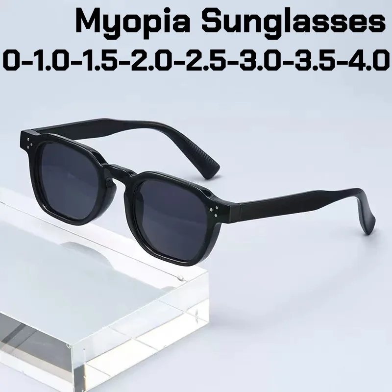 

New Trends Popular Polygonal Myopia Sunglasses Versatile High End Fashion Square Near Sight Eyeglasses for Women Eye Protection