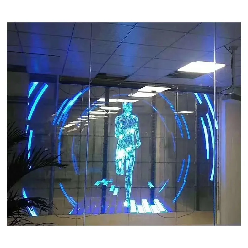 OEM Full-Color Transparent Indoor LED Display Screen 3.9mm Pixel Glass Window Front Open Advertising Wall Panel for Retail Store