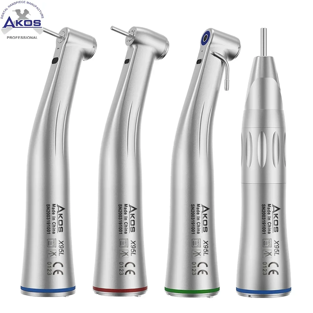 Low Speed DentalHandpiece Contra Angle With Optic Fiber Blue / Red / Green Ring X95L /X25L / X-SG20L / X65L Electr