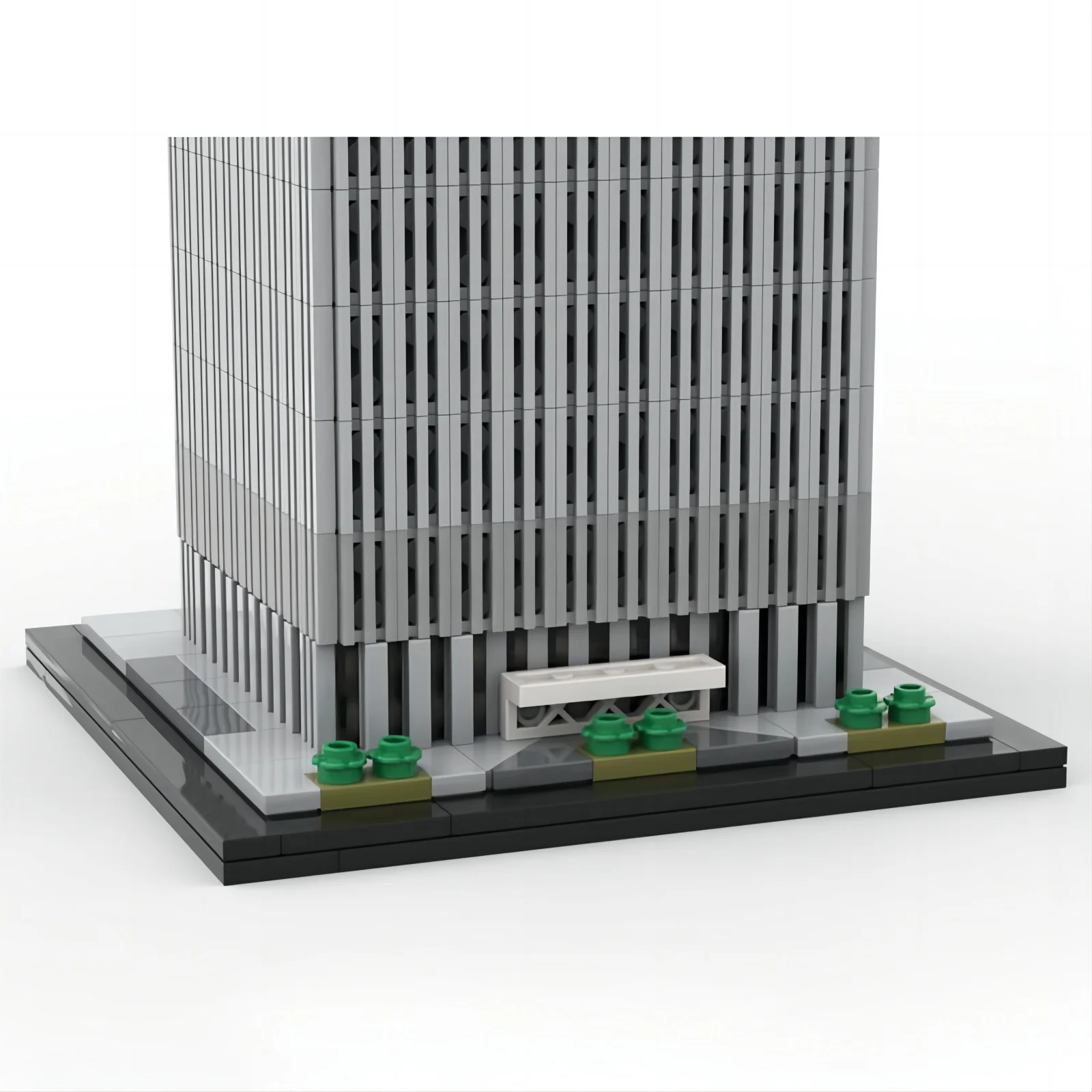 MOC building blocks modern city landmark building World Trade Center 1:800 scale skyscraper DIY assembled building block toys