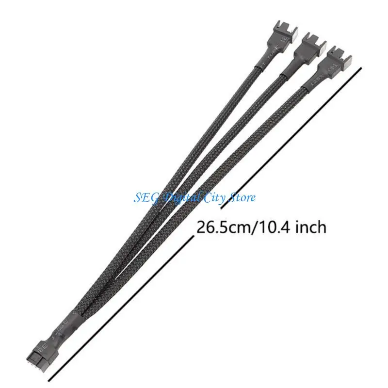 U75B 2pcs 3/2/1 Way 4pin PWM Fan Splitter Fan Converter Cable per raffreddamento efficiente