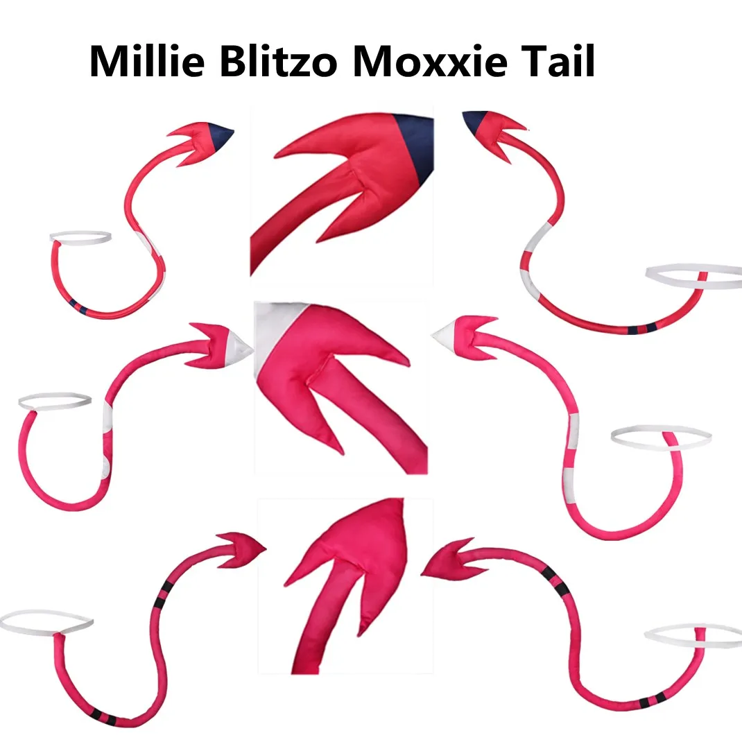 Anime Fantasy Millie Blitzo Moxxie Tail Cosplay Cartoon Staarten Mannen Vrouwen Halloween Carnaval Feest Kostuum Accessoires Prop Geschenken