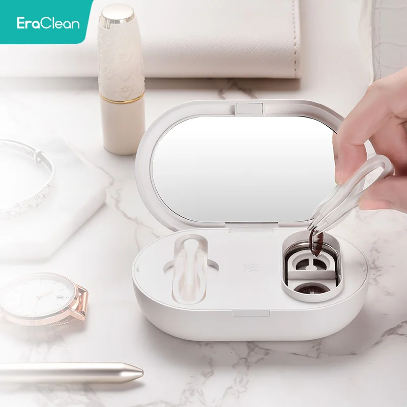 Xiaomi Eraclean Contact Lens Ultrasonic Cleaning Machine 56000Hz High Frequency Vibration Timing Rechargeable Cleaner