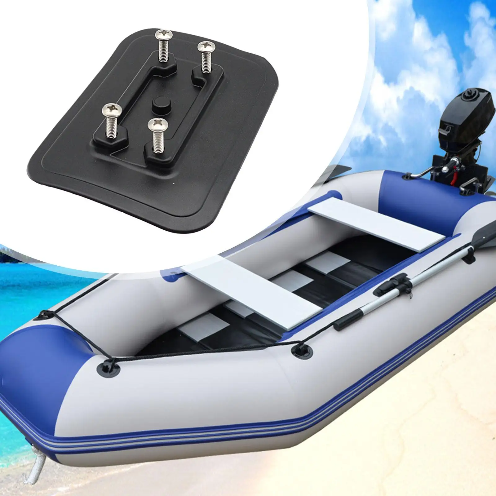 Supporto per canna da pesca in PVC, cuscinetto adesivo per gommone, kayak e sport all'aria aperta