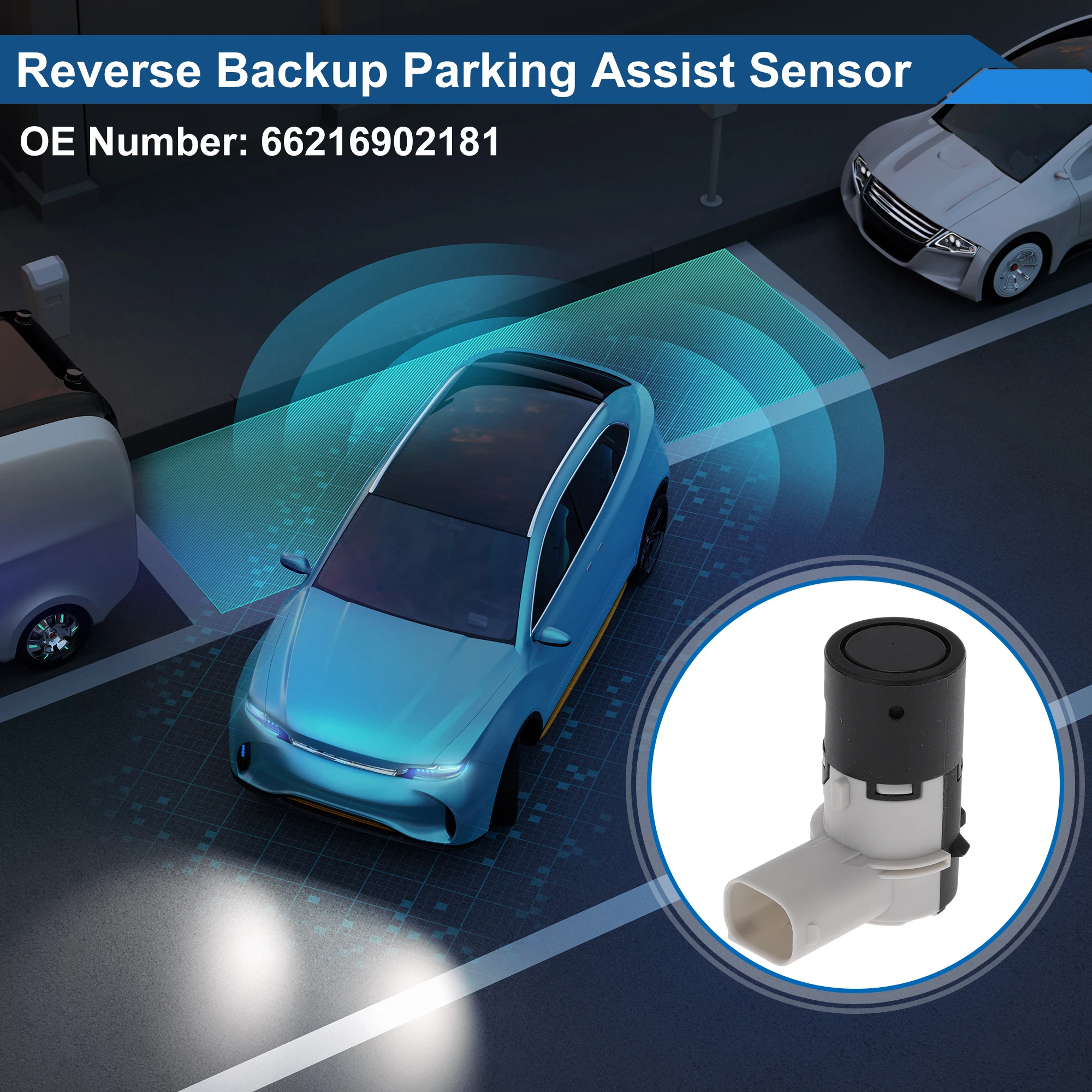 UXCELL No.66216902181 Reverse Backup Parking Sensor for BMW E39 M5 98-03 Black 1 Pc