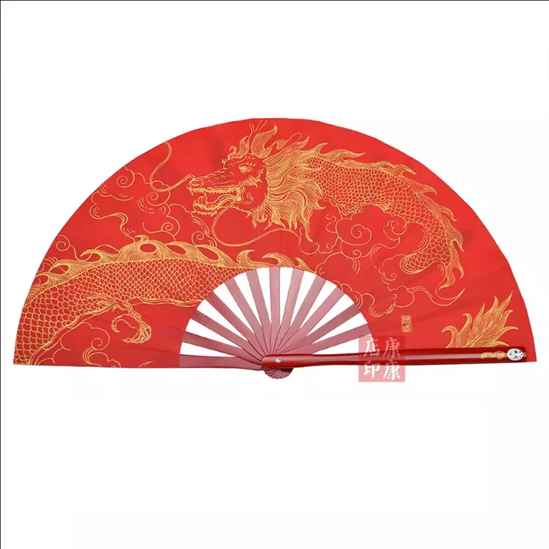 Kung Fu Tai Chi Fan Bamboo 33cm High-grade Right Hand Performance Fan Martial Arts Fans Wushu Products