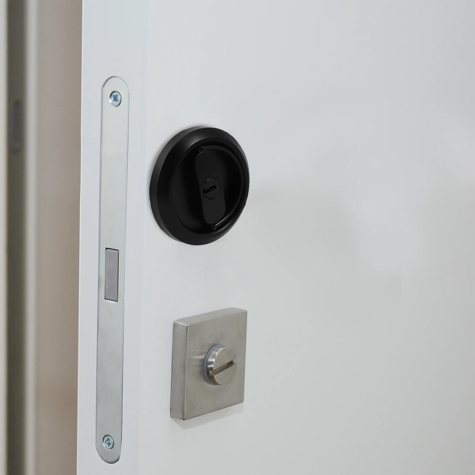 隠しドアロック 304 ステンレス鋼 目に見えないポケットドアロック プライバシーラッチ 寝室 バスルーム キッチン オフィス セキュリティ用