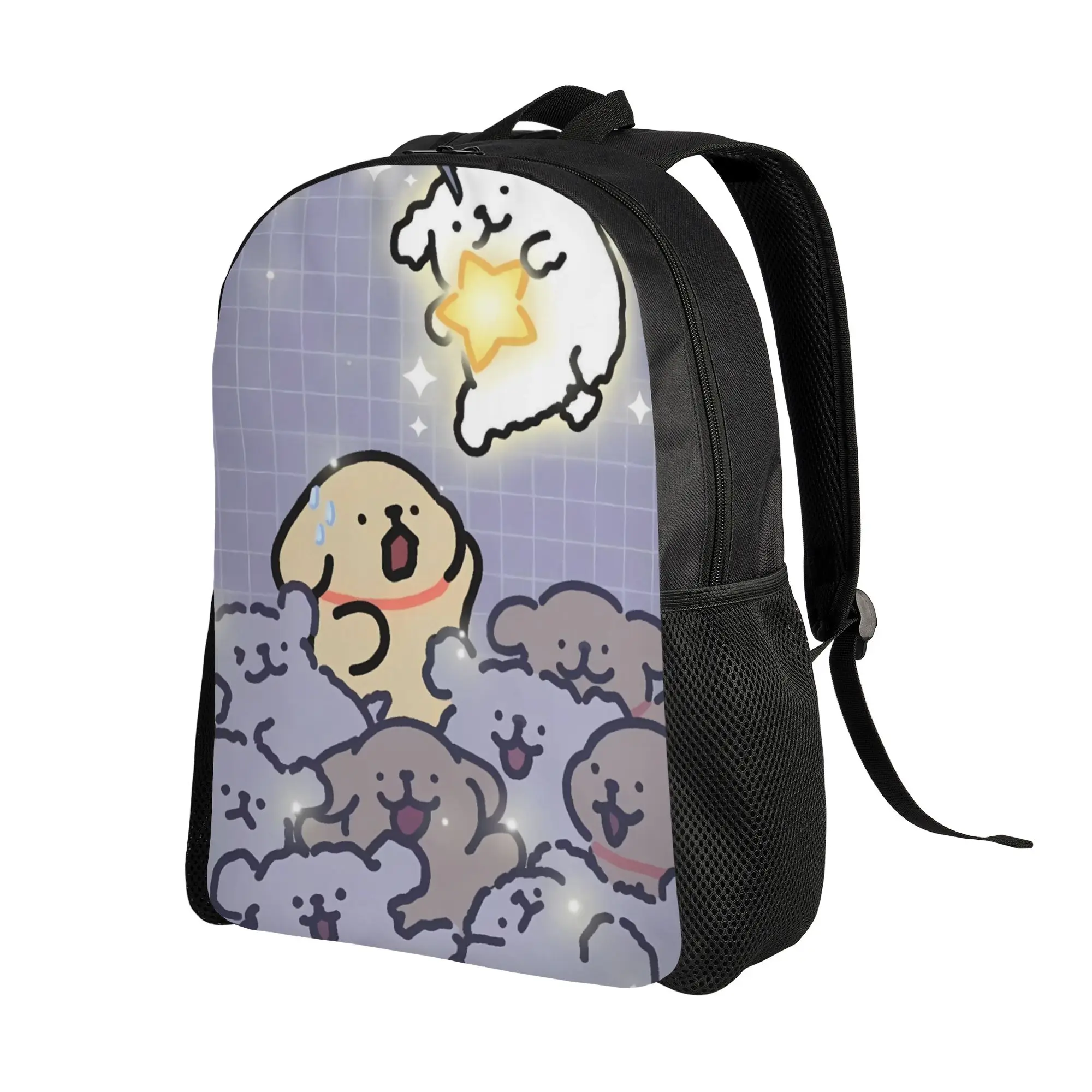 Line Dog  Backpack  Boy Polyester Hiking Backpacks Print Modern School Bags Rucksack