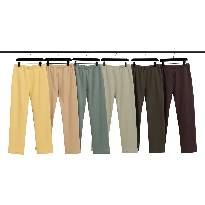 

Брюки прямого кроя с флисовой подкладкой Fog Essentials, осенне-зимние теплые повседневные брюки для пар, мужчин, женщин, молодежи, модные