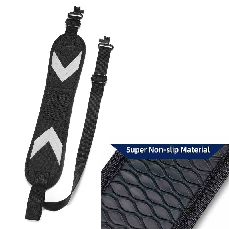 

Durable Shoulder Strap Two-Point Sling Spare Pocket Removable Swivels Adjustable Longer Length Comfortable Neoprene Padded