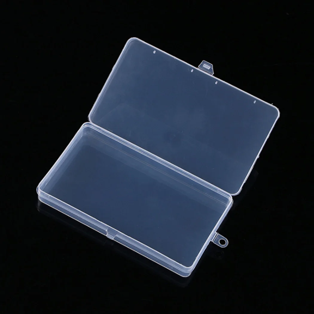 플라스틱 빈 보관함, 작은 투명 뚜껑, 수집 용기, 보석 거치대 케이스, 정리함 도구 보관함, 1 개, 신제품