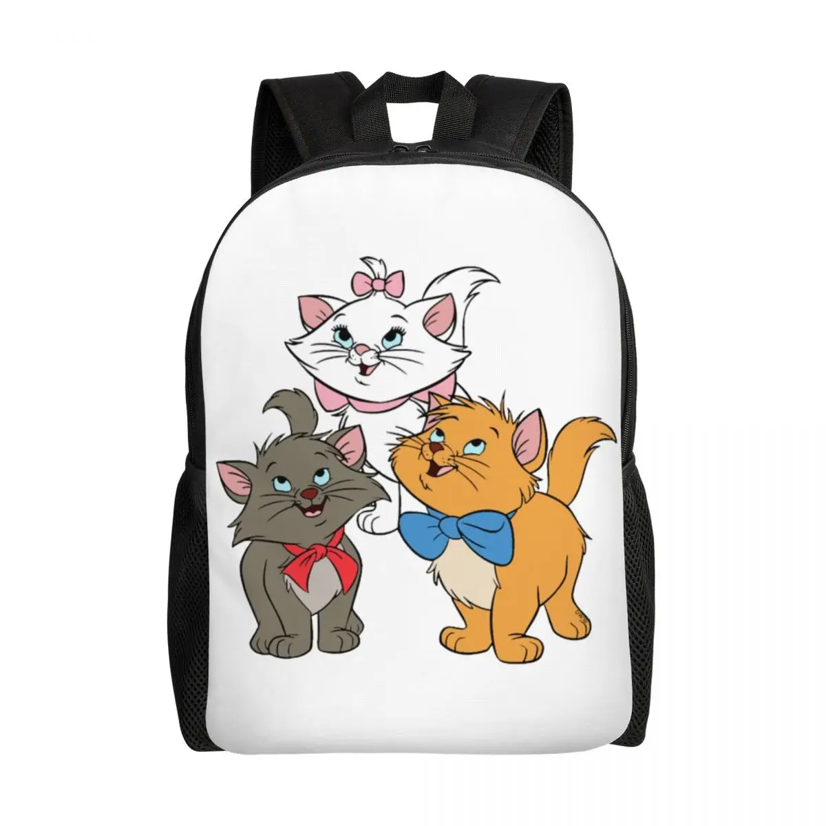 Marie Cat-mochila de viaje personalizada para hombre y mujer, morral escolar para ordenador, con dibujos animados de gatitos, para estudiantes universitarios