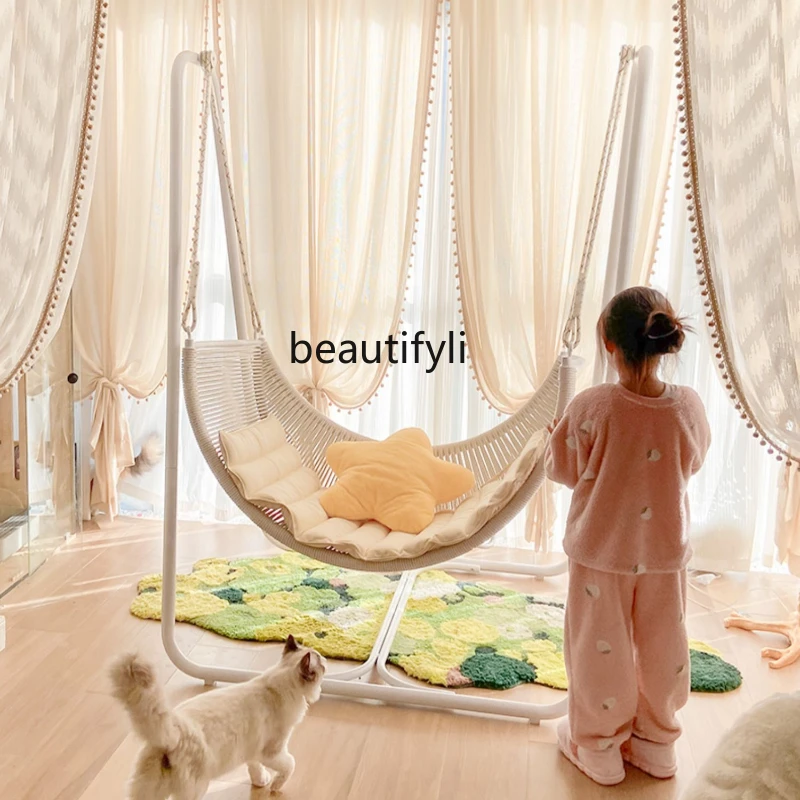 Hanging Chair Household Balcony Indoor Cradle Chair Bedroom Hanging Basket Outdoor Swing