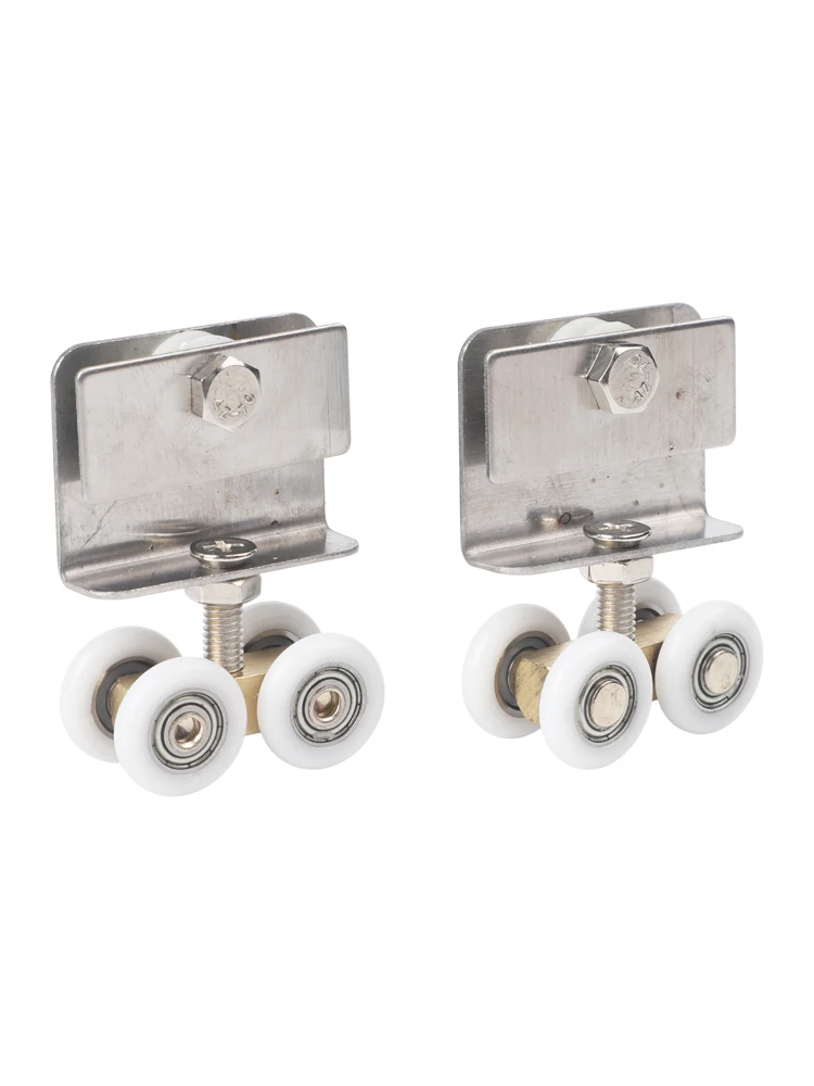 Bathroom Renovation Copper Pulley Bathroom Door Accessories Caster Effortless Installation Minimal Noise Operation
