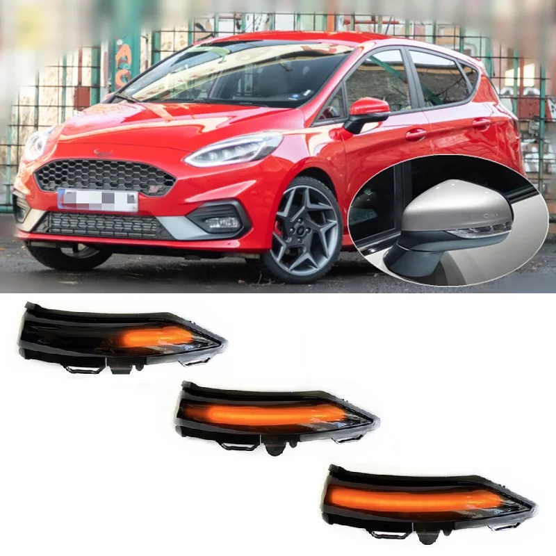 Fit for Ford Fiesta MK7 MK8 ST Active Vignale 2017 2018 2019 2020 Dynamic Blinker Indicator Mirror Turn Light Signal