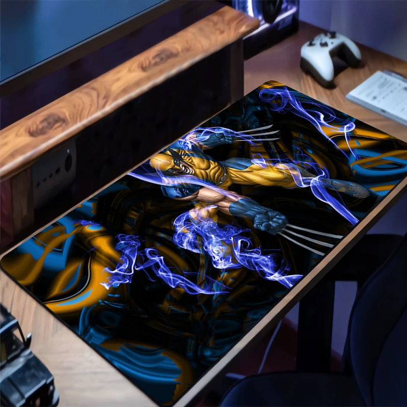 Alas Mouse Gaming M-marvel W-wolverine Multi Ukuran Alas Keyboard Meja Alas Mouse Komputer Alas Main Karet Alas Meja
