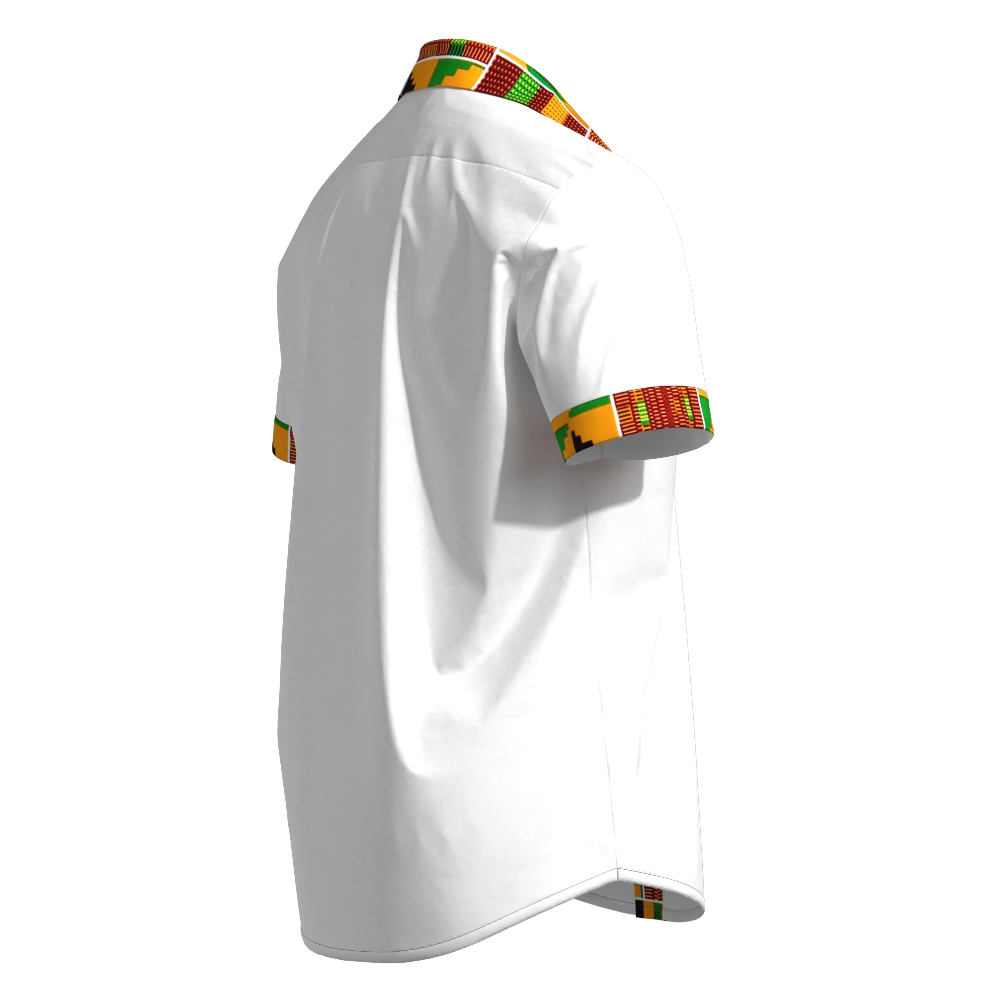 African Shirt Men Short Sleeve Square Collar Shirt Bazin Riche Tops Casual African Print Shirt Causal Party Office Shits Kg111