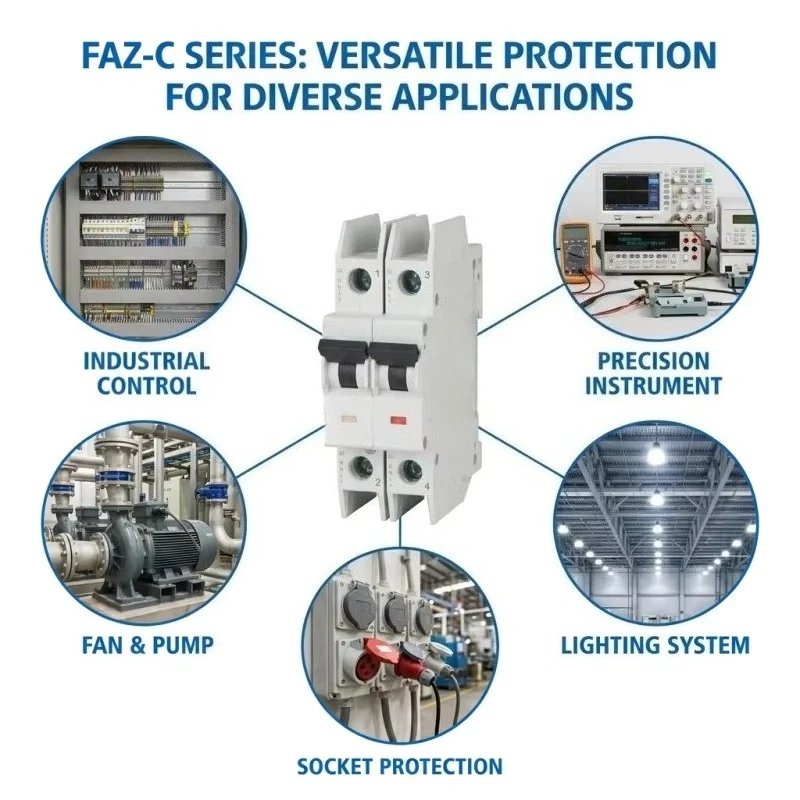 FAZ‑C20/3‑NA Miniature Circuit Breaker MCB, 20A 3P 480V C Curve, CE CCC ISO Certified for Industrial Power Distribution System