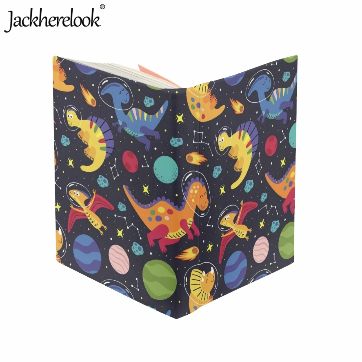 Student School Bag Accessories Textbook Protection Cover Cartoon Dinosaur Print Hardcover Book Cover for Kids Custom 9-11 Inches