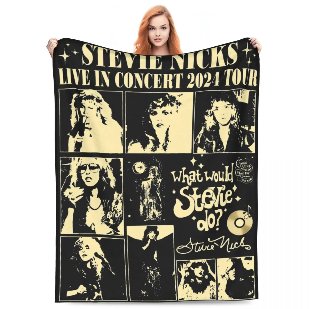 2024 Stevie Nicks Tour Live In Concert Blanket Velvet Textile Decor Albumcover Comfortable Super Soft Throw Blanket for Bedding