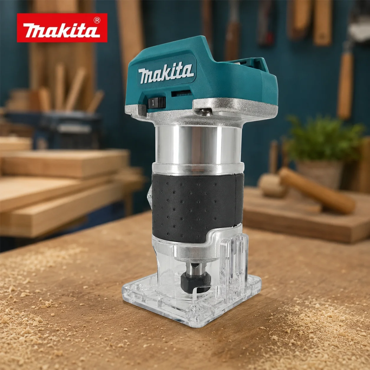 Makita DRT50 18V LXT Brushless Trimming Machine Slotting Milling Woodwork Engraving Machine Tool for DIY Precision Edge Trimming