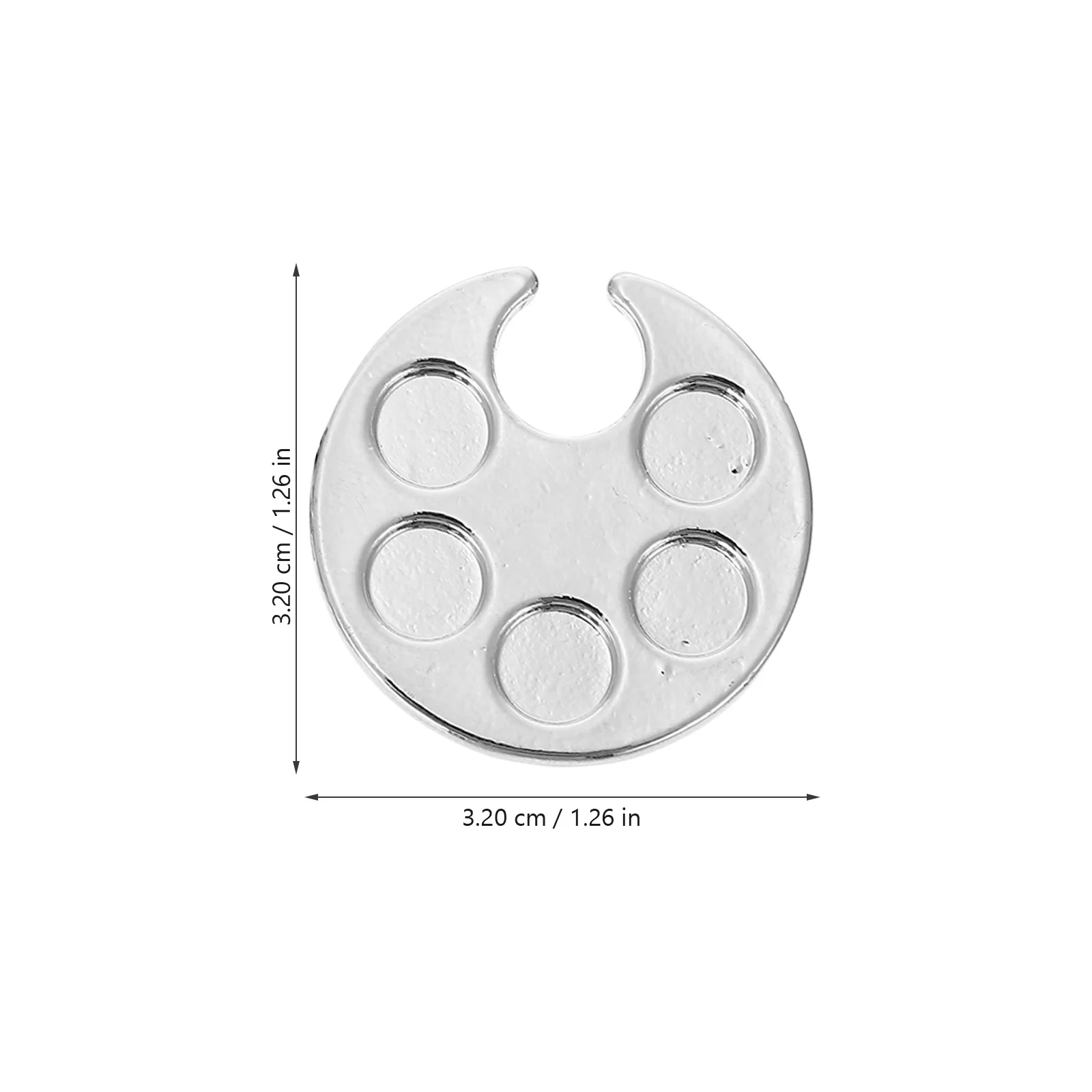 2pcs Mini For Nail Polish Palette Finger Ring Mixing 5-Well Makeup Tool Palette Tray Nail Art Polish Holder Ring