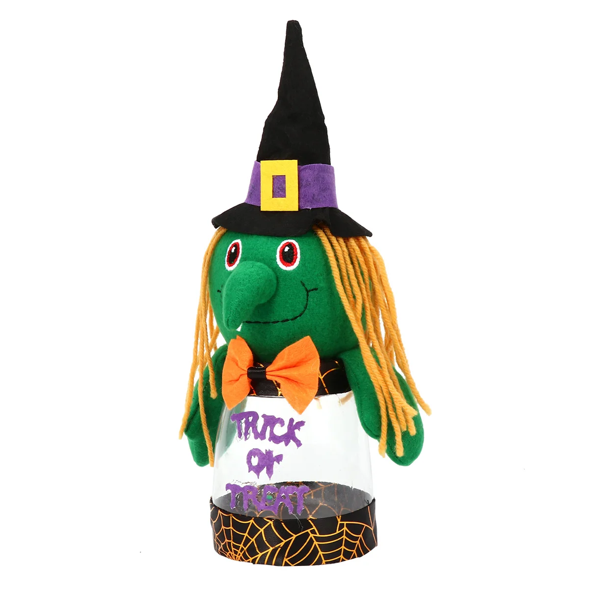 

Jar Halloween Storage Container Clear Green Plastic Portable Gift Bottle Party Favors Holder Decorative Can Storage Home
