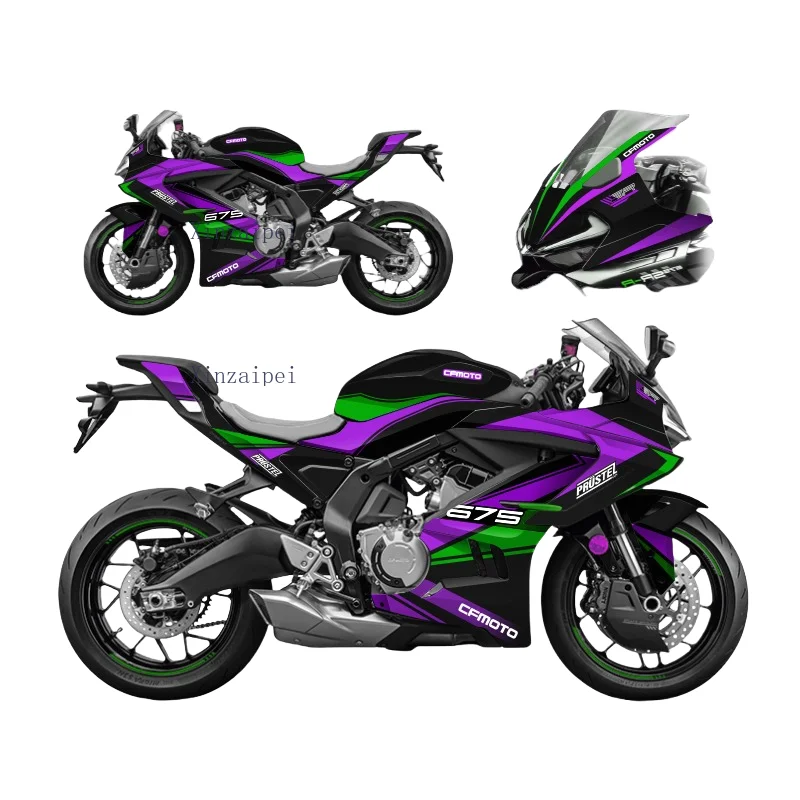 

Для CFMOTO 675SR наклейка с принтом, изменение цвета тела, водонепроницаемая декоративная наклейка, модифицированная 675 SR CF650-10, наклейки на кузов мотоцикла