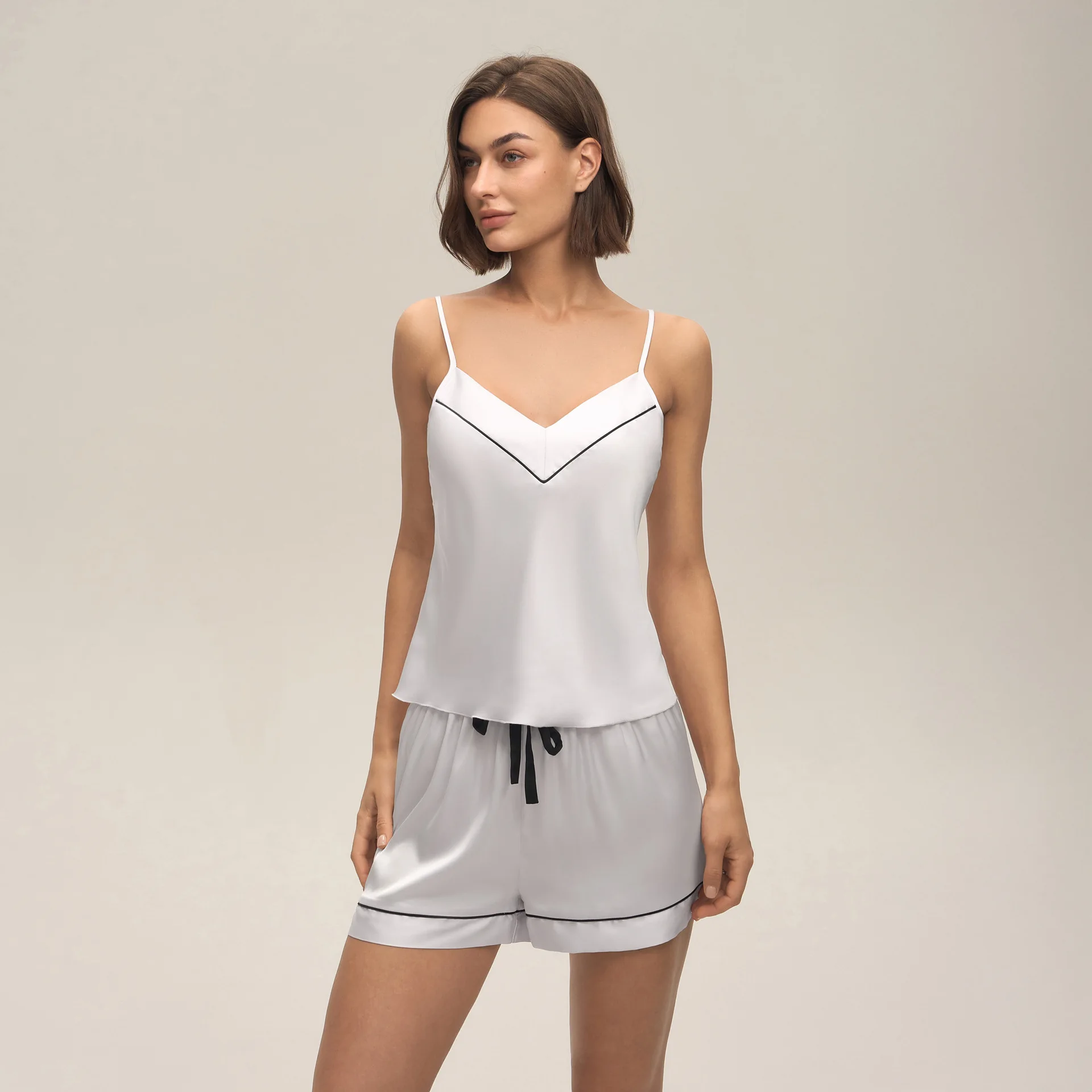 Rock Your Spring - Summer with Ladies' Cross - Border Sling Back Short - سروال كاجوال ملابس نوم وملابس نوم مكونة من قطعتين #1