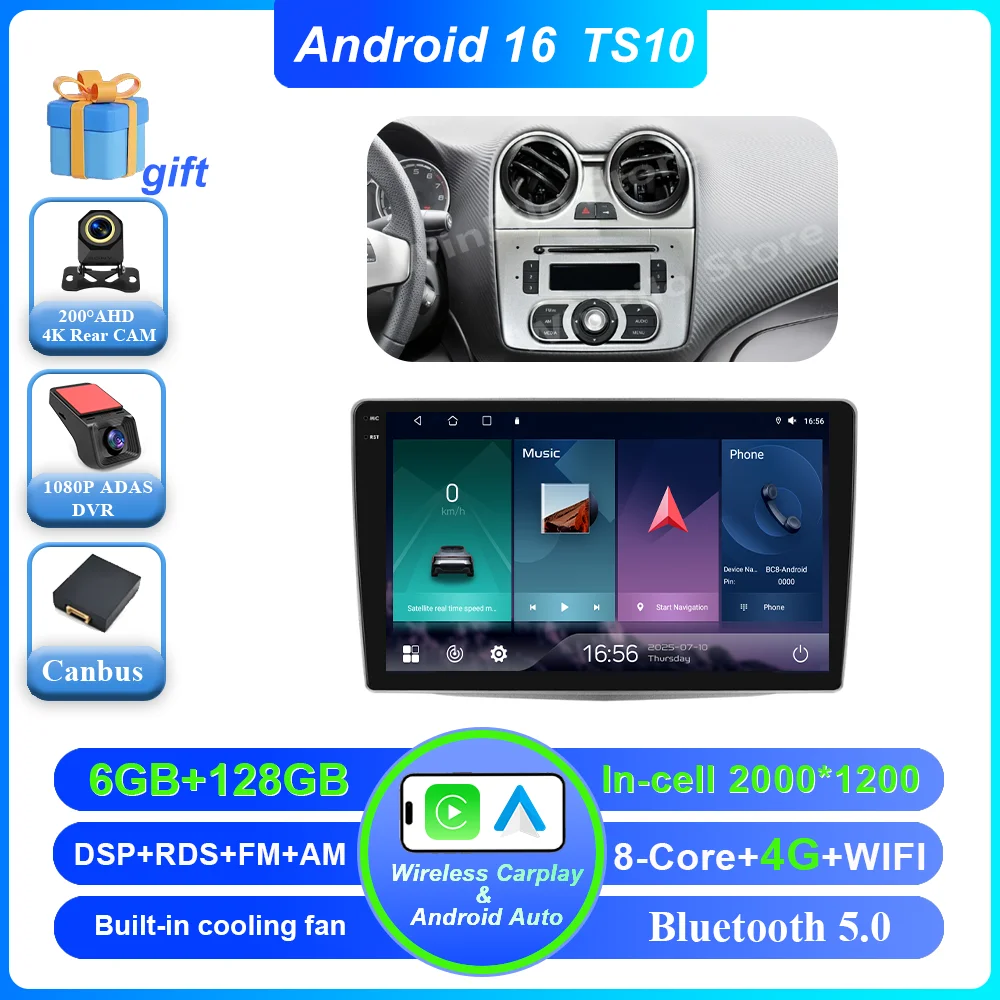 Autoradio Multimedia Video Player Voor Alfa Romeo MiTo 955 2008-2016 Android Auto Carplay GPS Navigatie Stereo WiFi 2K Scherm