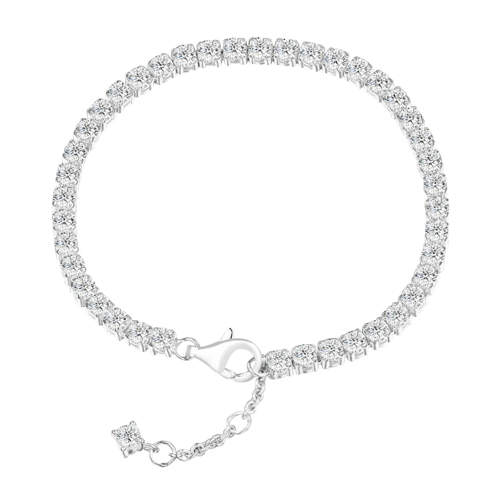 

Sparkling Tennis Chain Bracelets for Women 925 Sterling Silver Original Jewelry Making 2022 New