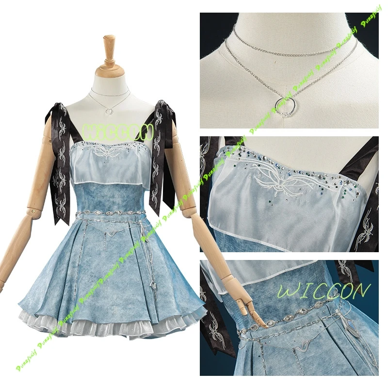 زي كاليب لوف آند ديب سبيس التنكري فستان قصير أزرق بدلة للزوجين للنساء والفتيات ملابس مخصصة لحفلات الهالوين