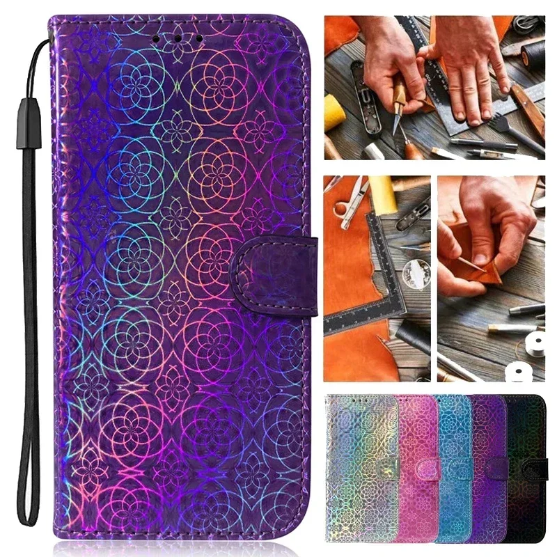 PocoC65 Colorful Pattern Wallet Leather Case on For Xiaomi Poco C65 C55 C50 C51 MiC65 PocoC65 PocoC55 Magnetic Flip Cover