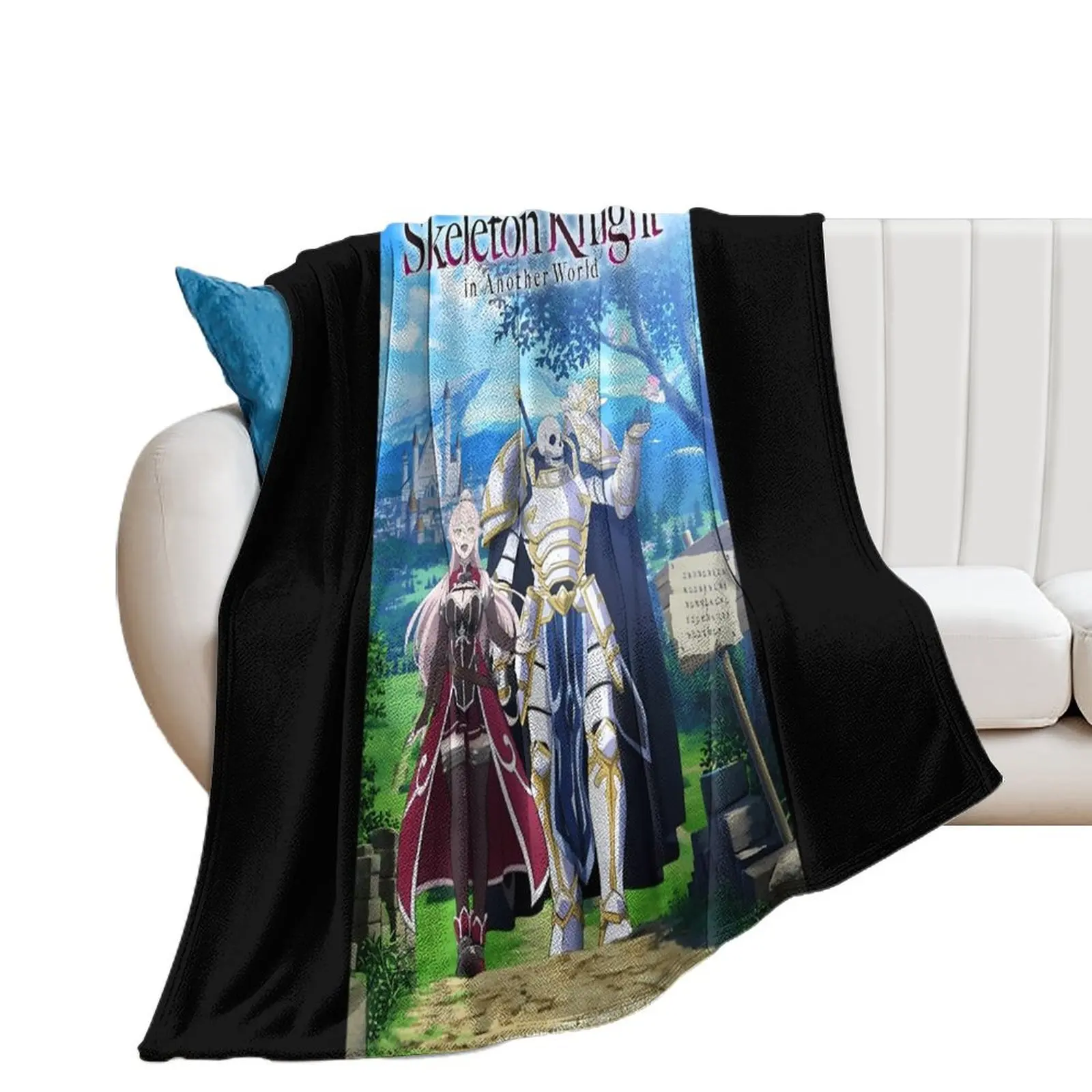 

Skeleton Knight in Another World. Throw Blanket Luxury Thicken Cute Furry Summer Beddings Blankets