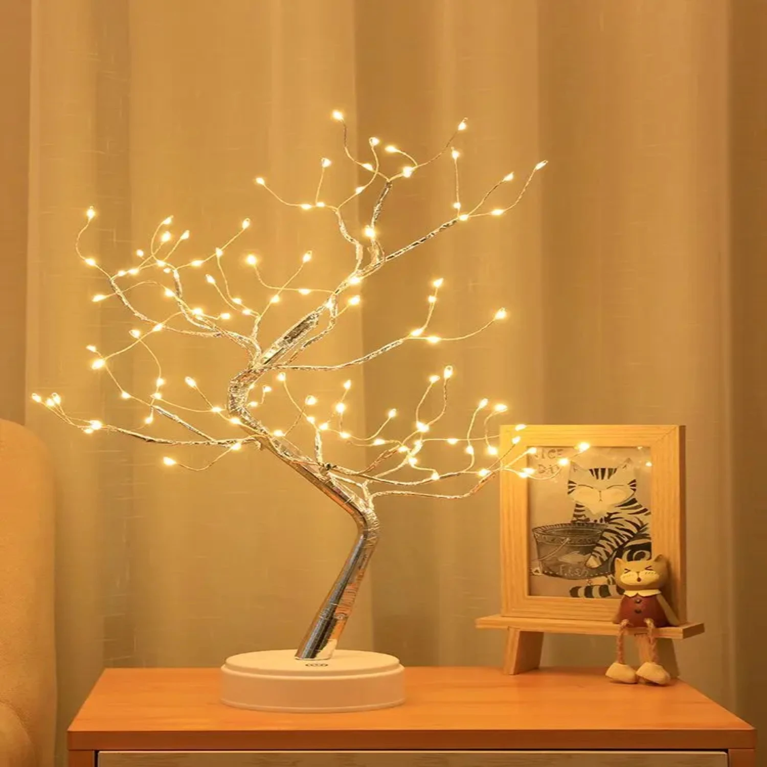 Elegant, Beautiful, and Versatile LED Tree Lamp - Stunning Tabletop Lighting Option for Bedroom or Party - Multifunctional and F