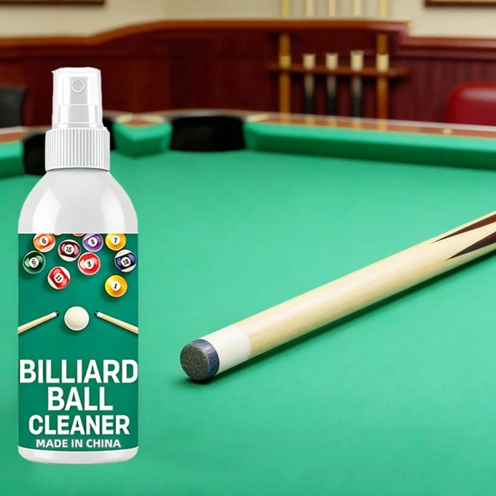 

Спрей для чистки бильярдных шаров, портативное средство для гладкой полировки, аксессуары для бильярда и бассейнов для дома, удаление грязи и пятен