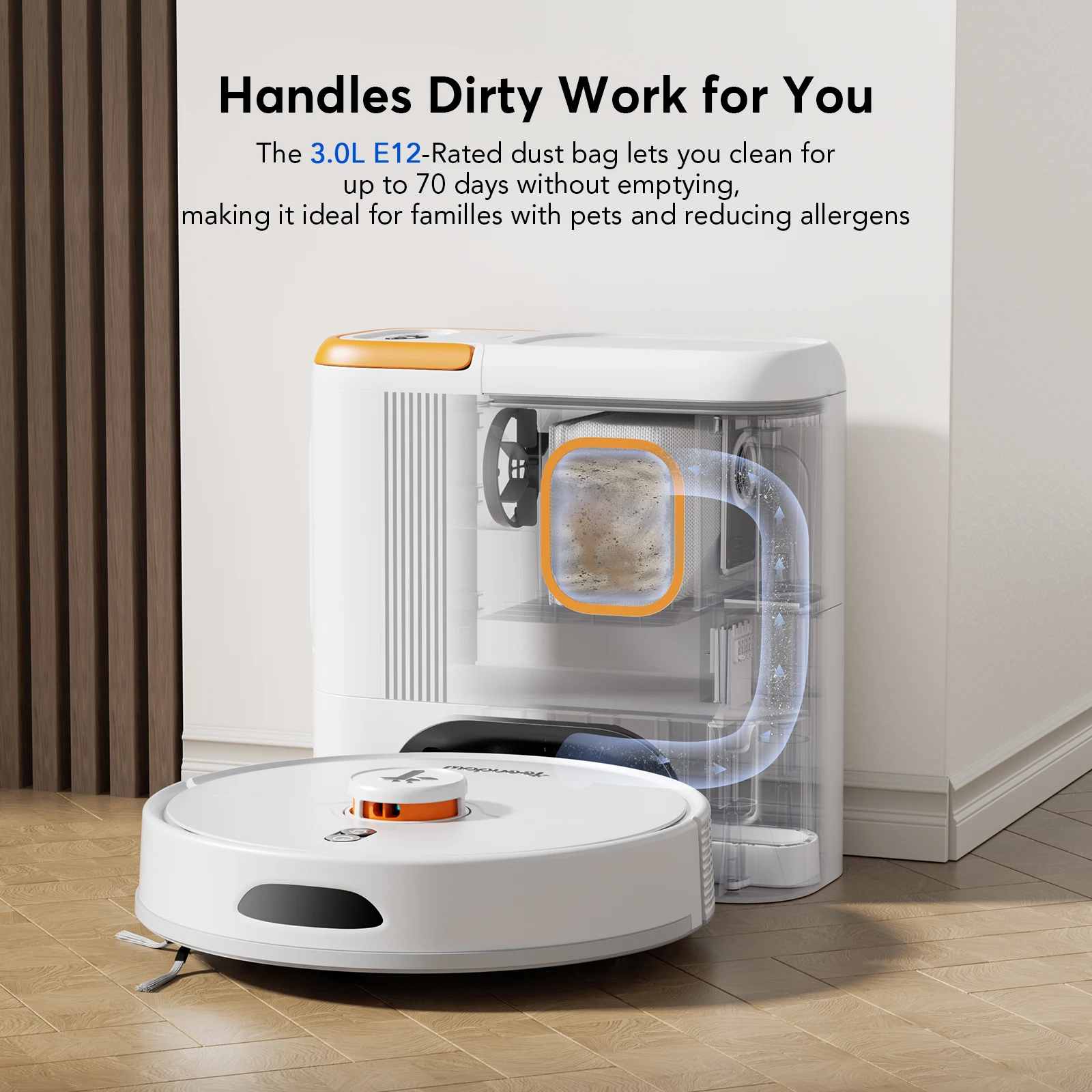 Hot SellingTeendow LSD Navigation Staubsaugerroboter R obot Smart Wet Dry R obot Vacuum Cleaner With Self-Emptying Dustbin