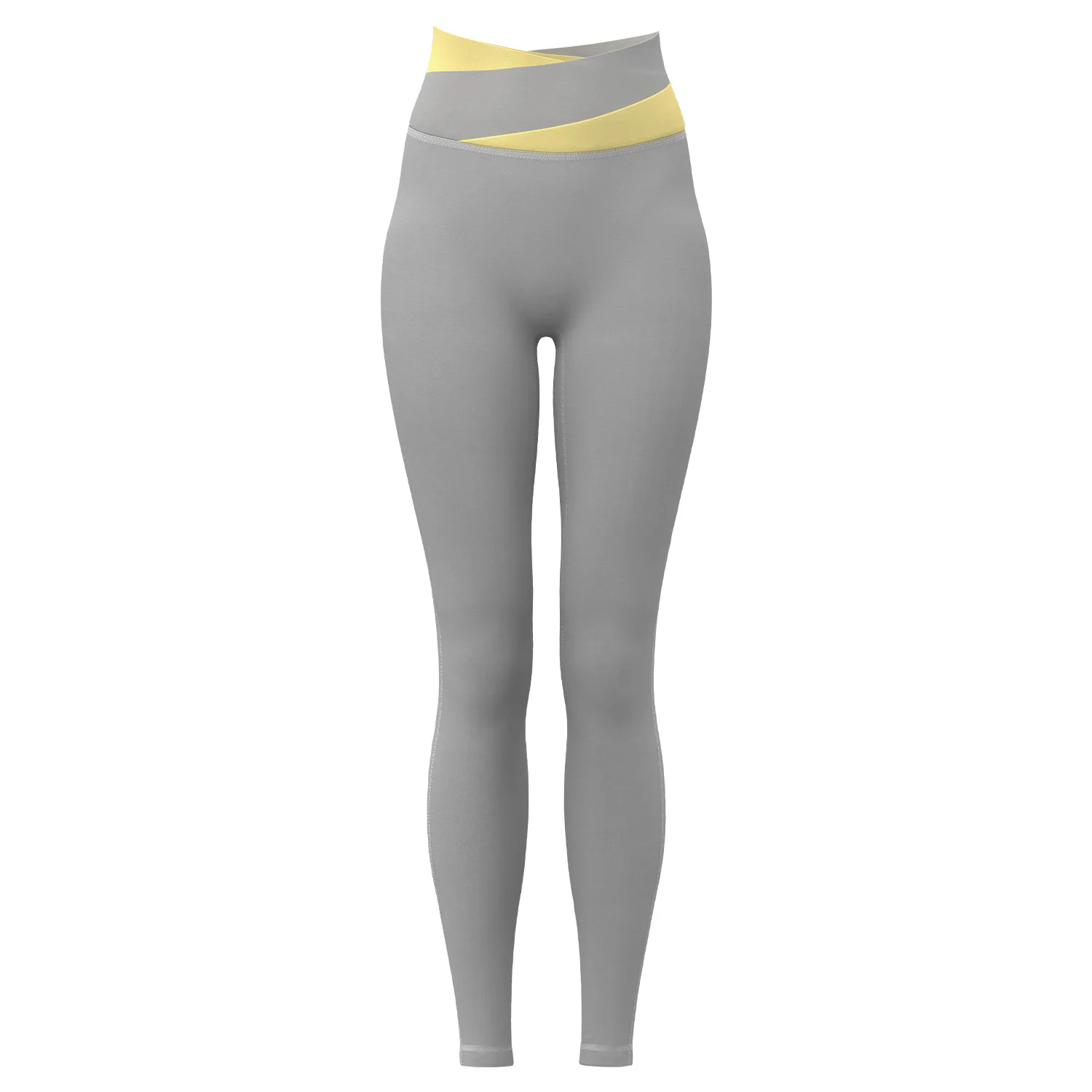 Women's Naked Feel Yoga Pants, High Waist Butt Lifting Workout Leggings, 4-Way Stretch Paneled Fitness Running Activewear